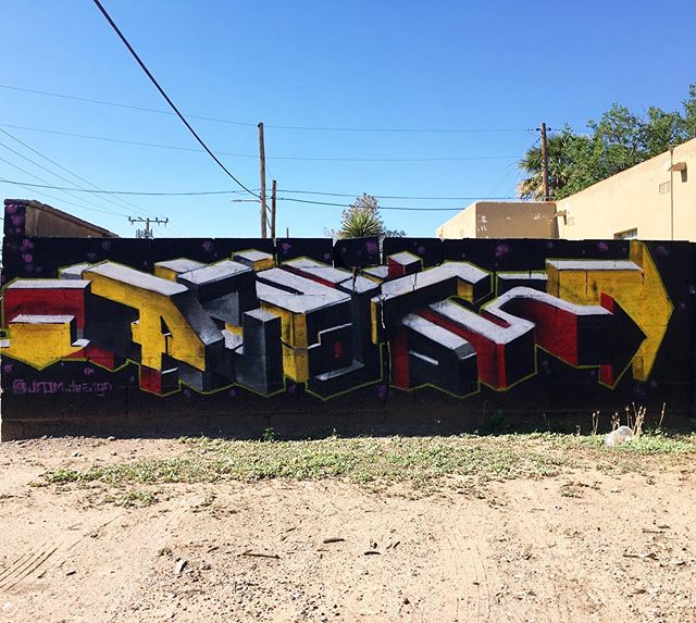 Check out this cool piece by @jrom.design #muralsoflascruces #muralhunter #lascruces #graffiti #newmexico #putamuralonit